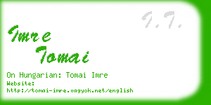 imre tomai business card